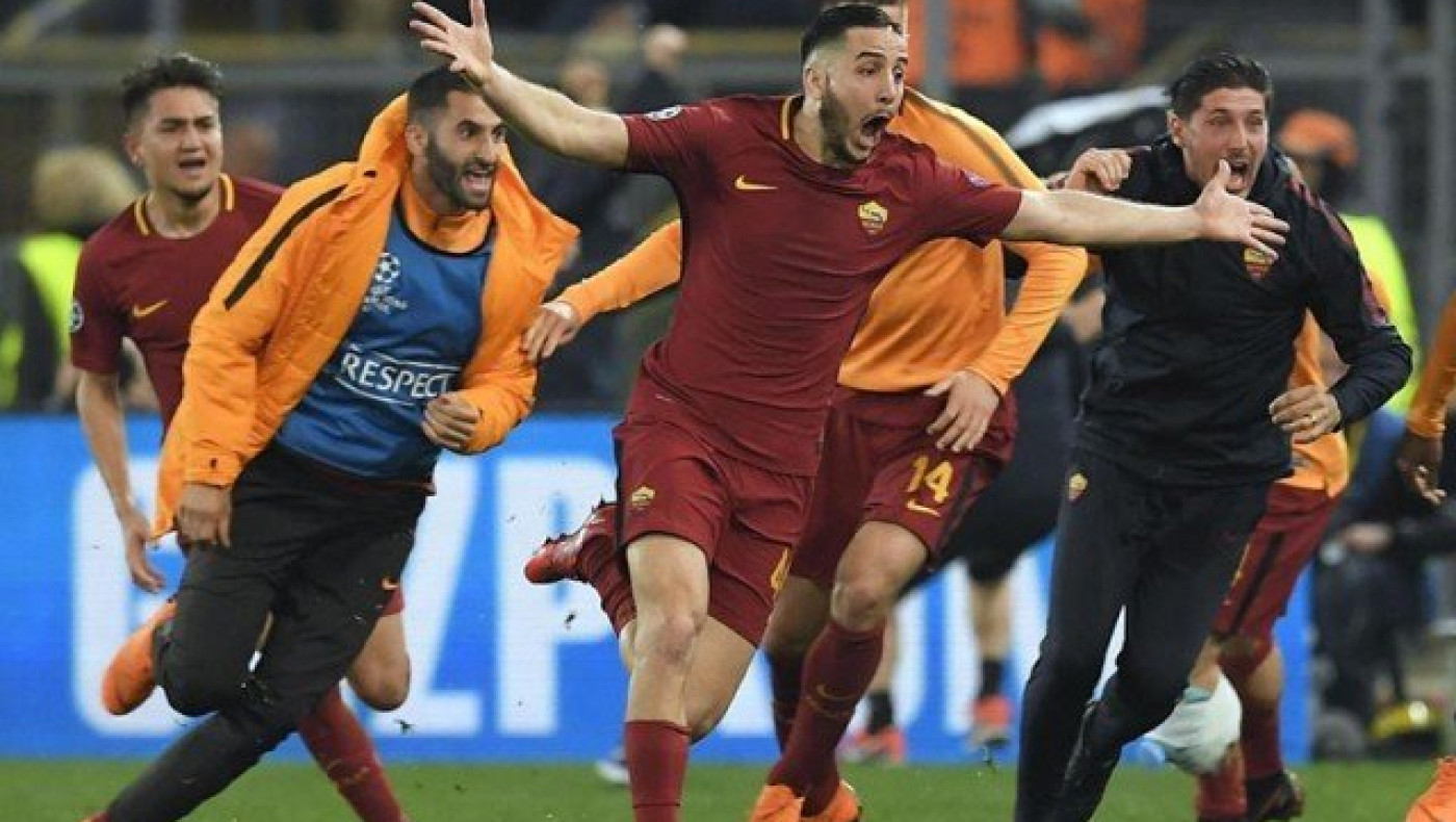 Μα, η Ρόμα, την        Μπαρτσελόνα        απέκλεισε