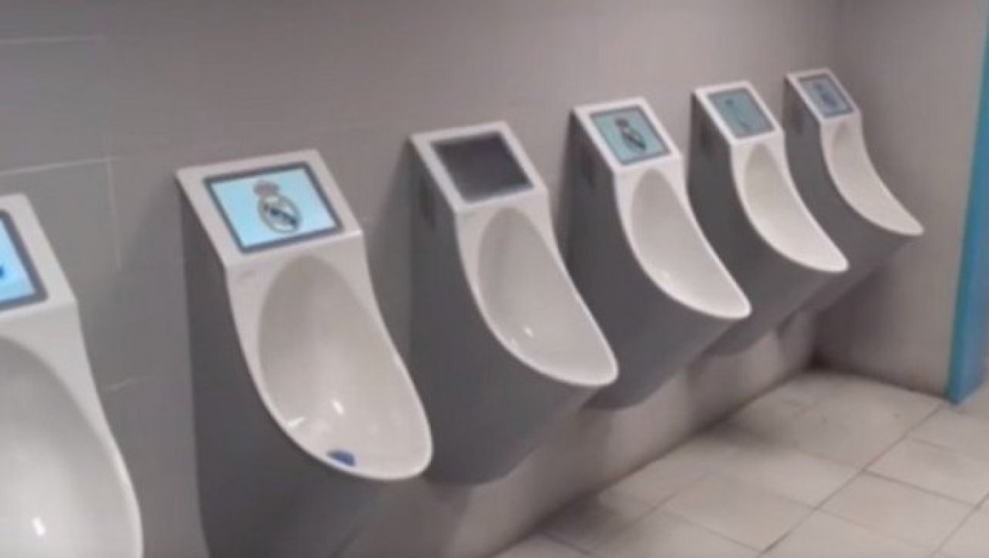 Βάζει οθόνες στα ουρητήρια του γηπέδου της η Ρεάλ Μαδρίτης! (vid)