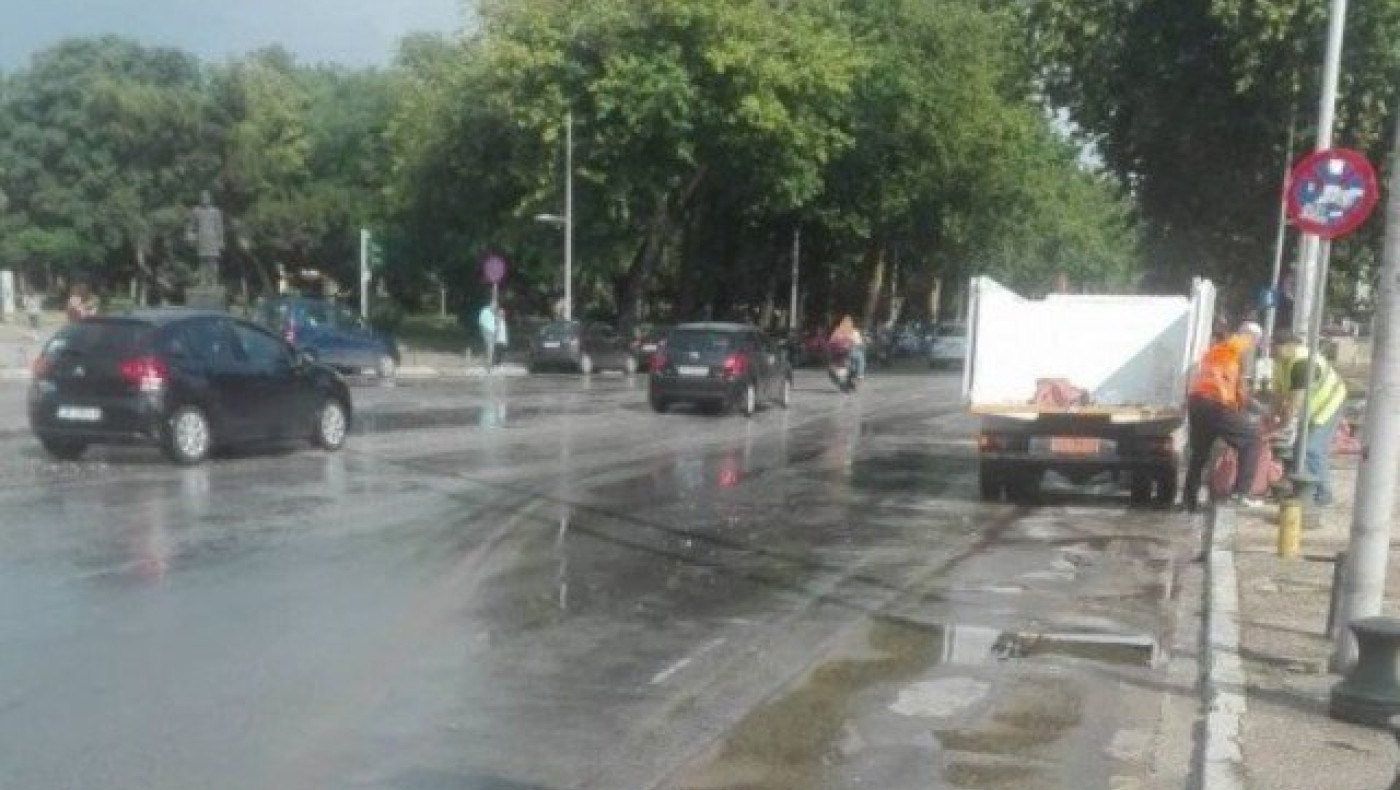Άμεση επέμβαση του Δήμου Θεσσαλονίκης μετά την κακοκαιρία (ΦΩΤΟ)