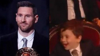 O Λίο κερδίζει την χρυσή μπάλα και ο μικρός Μέσι τρελαίνεται (vid)