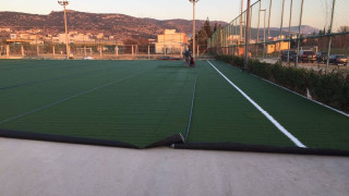 Ο νέος χλοοτάπητας στο βοηθητικό γήπεδο του Μακεδονικού