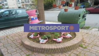 Στον Εύοσμο στόλισαν δέντρο με... πρωτότυπες γλάστρες