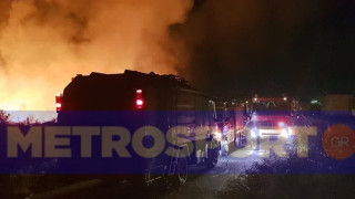 Υπό πλήρη έλεγχο τα ξημερώματα η μεγάλη φωτιά στον Εύοσμο