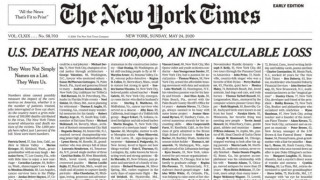 Συγκλονιστικό πρωτοσέλιδο των New York Times για τα θύματα του κορωνοϊού