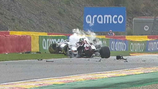 Τρομακτικό ατύχημα για Τζιοβινάτσι στο Σπα, είχε άγιο ο Ράσελ (vid)