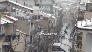 Χιόνισε στην Κοζάνη, υπό του μηδενός η θερμοκρασία