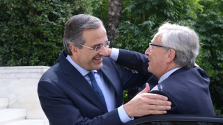 Επαγγελματικό δείπνο για Γιούνκερ - Σαμαρά