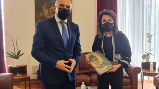Συνάντηση Καλαφάτη - Αγγελοπούλου για τις εκδηλώσεις για το 21΄στη Θεσσαλονίκη