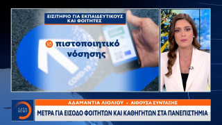 Μέτρα για είσοδο φοιτητών και καθηγητών στα πανεπιστήμια