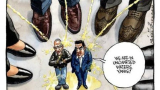 Προκλητικό σκίτσο των Times για Τσίπρα-Βαρουφάκη!