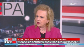 Παγώνη: Πάσχα θα κάνουμε κανονικά στα χωριά μας