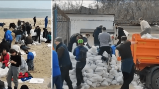 Πόλεμος στην Ουκρανία: Υπό τους ήχους του Bon Jovi γεμίζουν σακιά με άμμο