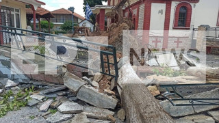 Εικόνες καταστροφής από το ισχυρό μπουρίνι που έπληξε τις Σέρρες