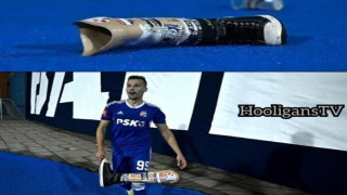 Oπαδός της Ντιναμό Ζάγκρεμπ απ’ τη χαρά του πέταξε το… πόδι του στο γήπεδο!