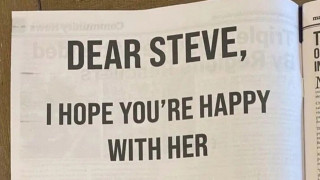 Θεάρα Αυστραλή ξεμπρόστιασε τον άπιστο βάζοντας ολοσέλιδη αγγελία σε εφημερίδα και πληρώνοντας με την κάρτα του