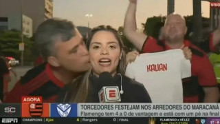 Οπαδός τιμωρήθηκε γιατί φίλησε ρεπόρτερ του ESPN στον αέρα