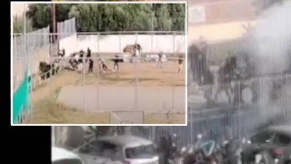 Καλαμάτα - Προοδευτική: Συμπλοκές μεταξύ οπαδών κατά την διάρκεια του αγώνα (vids)