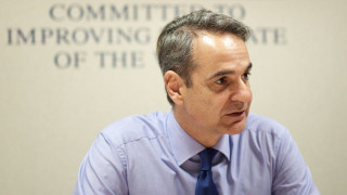 Η χειραψία του Κυριάκου Μητσοτάκη με έναν σκύλο λίγο πριν ψηφίσει