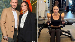 Η Βικτόρια Μπέκαμ γυμνάζεται και ο Ντέιβιντ την φωτογραφίζει γυμνός- Καρφώθηκε από την αντανάκλαση