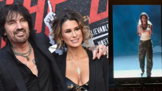 Τόμι Λι: Ανέβασε τη σύζυγό του στη σκηνή για να δείξει το στήθος της στο κοινό του