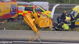 Ελικόπτερο συνετρίβη σε περιφερειακό δρόμο της Μαδρίτης- Δύο τραυματίες