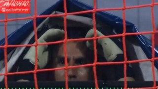 Τερματοφύλακας αποβλήθηκε και κρύφτηκε κάτω από πανό!