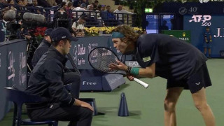 Τένις: Ο Ρούμπλεφ αποβλήθηκε γιατί φώναξε στον επόπτη (vid)