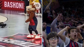 Μπασκόνια-Μπαρτσελόνα: Προβολέας πήγε να τραυματίσει σοβαρά την μασκότ