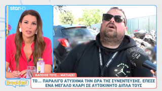 Νικόλας Ράπτης: Παραλίγο ατύχημα, έπεσε κλαδί δέντρου ενώ έδινε συνέντευξη