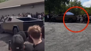 Έκανε drift με Tesla Cybertruck κι έπεσε στο πλήθος (vid)