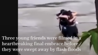 Ιταλία: Φίλοι αγκαλιάζονται πριν παρασυρθούν από τα ορμητικά νερά