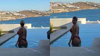 Εντυπωσιάζει η σύζυγος του Κώστα Σλούκα μέσω Instagram made in Mykonos!