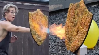 Τύπος κατασκεύασε ασπίδα από φλούδα ανανά