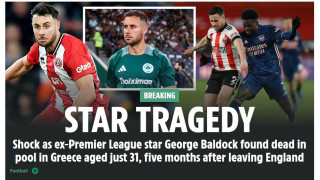 Νεκρός ο Μπάλντοκ: Πρώτο θέμα στην Αγγλία η τραγική είδηση του θανάτου του