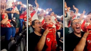 Μωρό βρίσκεται στον... αέρα με την πιπίλα του μετά από γκολ της Ρίβερ Πλέιτ!