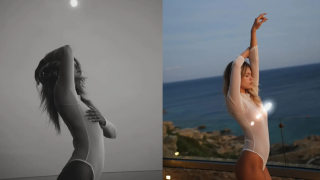 Η Κλέλια Ανδριολάτου αποχαιρετά το καλοκαίρι με διαφανές λευκό κορμάκι