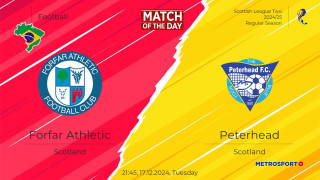 «Ματς της ημέρας» :  Ενδιαφέρον παιχνίδι στην Σκωτία : - Φόρφαρ - Πίτερχεντ –