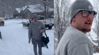 Αστυνομικοί παρεμβαίνουν όταν ντελιβεράς παίρνει μόνο 2 δολάρια φιλοδώρημα μετά από... πεζοπορία μέσα από χιονοθύελλα