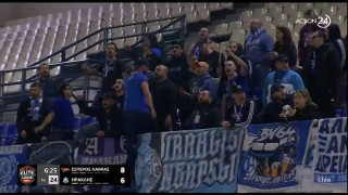 Δυναμικό «παρών» από τους φίλους του Ηρακλή: Η «κυανόλευκη» εξέδρα στη Λαμία