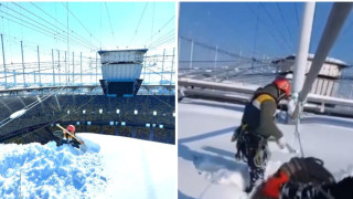 Στεάουα-ΠΑΟΚ: Ορειβάτες ανέβηκαν στην οροφή του γηπέδου