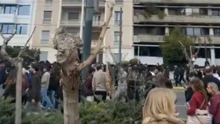 Αθήνα: Οπαδοί του Παναθηναϊκού στη μεγάλη συγκέντρωση για τα Τέμπη