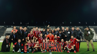 Απόλλων Καλαμαριάς: Η στιγμή της απονομής των Κυπελλούχων