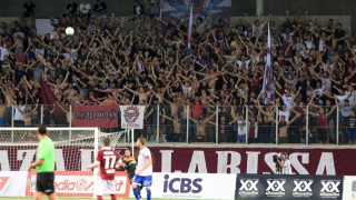 Συνθήματα κατά ΠΑΟΚ λόγω Άγγελου στο    AEL FC ARENA