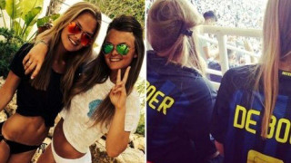 Οι δίδυμες κόρες του Ντε Μπουρ τρελαίνονται για... Ίντερ (pics)