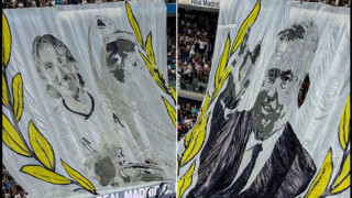 Τρομερά πανό από τους φίλους της Ρεάλ για τους Μόντριτς και Αντσελότι