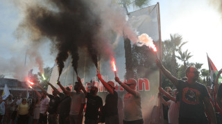 Πειραιάς: Συγκέντρωση για την άφιξη κρουαζιερόπλοιου με Ισραηλινούς επιβάτες