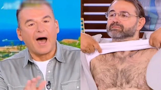 Σήκωσε τη μπλούζα και έδειξε το… δασύτριχο στέρνο του o Μπαλάσκας