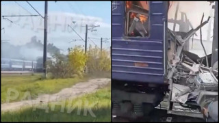 Ρωσικό drone «χτυπά» επιβατικό τρένο στην Ουκρανία – Η στιγμή της επίθεσης