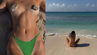 Γυμνή στην παραλία για τα γενέθλιά της η Κένταλ Τζένερ