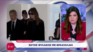 Σαρκοζί: Αποφυλακίζεται με βραχιολάκι ως την εκδίκαση της έφεσης